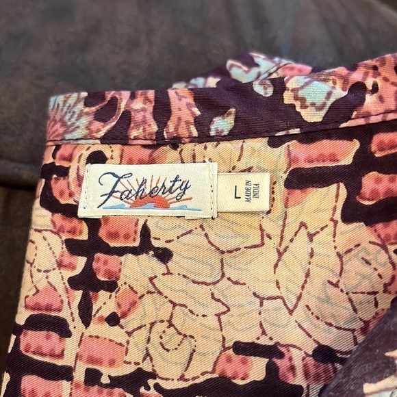 Faherty Idina Block Print Dress in Kingsley Block Print Spring dress Midi L - Picture 7 of 8